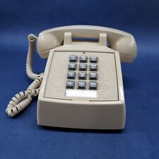 Vintage 80's ITT Push Button Table Top Desk Telephone Beige Cream Phone picture