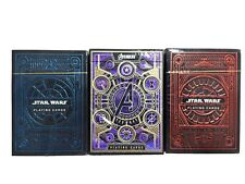 3 Sets Star Wars Avengers Purple Rebels Blue/Red Theory Eleven 11 Playing Cards picture