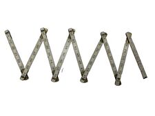 Vtg Wood 6’ Measuring Stick Lufkin 2 Way Folding Ruler NO966 Spring Joints 72” picture