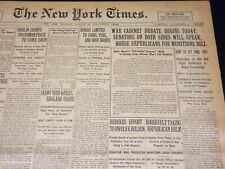 1918 JANUARY 24 NEW YORK TIMES - WAR CABINET DEBATE BEGINS TODAY - NT 7938 picture