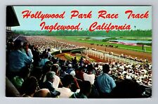 Inglewood CA-California, Hollywood Park Race Track, Antique Vintage Postcard picture