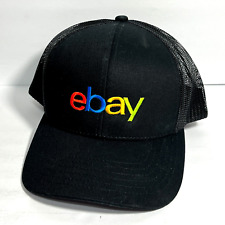 New eBay 2023 Open Cap Baseball Trucker Mesh Snapback Swag Outdoor Hat Black picture