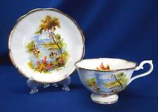 IMPERIAL ENGLISH BONE CHINA CATTLE SCENE CUP & SAUCER picture