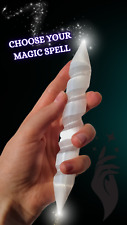 MAGIC SPELL Selenite ‘Unicorn’ WITCH WAND - Choose your ENCHANTMENT picture