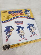 Vintage 1993 Sega Sonic The Hedge Hog Temporary Tattoos Pkg Of 3 video game picture