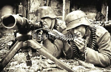 WW2 Picture Photo France 1944 German Soldiers Firing a Machine Gun 3915 picture