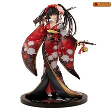 Anime DATE A LIVE Tokisaki Kurumi Red Kimono Two Guns Figure Statue Toy Gift picture