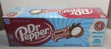 NEW LIMITED ED DR PEPPER CREAMY COCONUT FLAVOR SODA 12 PACK 12 FLOZ (355mL) CANS picture