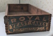 Vintage Royal Yeast Cakes Wooden Crate E W Gillett Toronto Canada picture