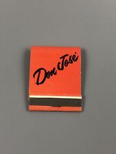 Vintage Don Jose Mexican Food Cocktails Matchbook Book California Restaurants picture