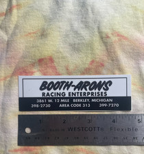BOOTH-ARONS RACING MICHIGAN Repro of Vintage DRAG RACING Sticker Decal picture
