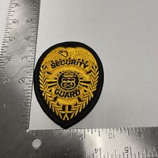 Security Guard Patch  Gold  / Black  Shield Emblem picture