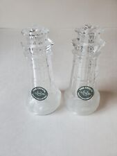 Lenox Lighthouse Salt & Pepper Shakers Full Lead Crystal 4 inches Tall picture