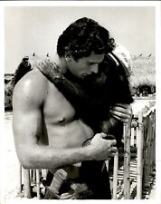 LV68 1966 Original Photo HANDSOME BEACH MUSCLE HUNK Chimpanzee Monkey Animal picture