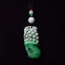 Beautifully Certified Natural Green Jadeite Jade Pendant-Grapes-P93 picture