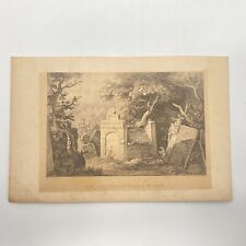Judaica: Antique 1841 Steel Engraving The Old Jewish Cemetery of Prague picture