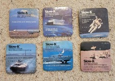 Vintage Ciba Slow-K Pharmacy Rep Gift Coasters Space Drug picture