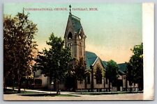 Congregational Church Cadillac MI C1910's DB Postcard N7 picture