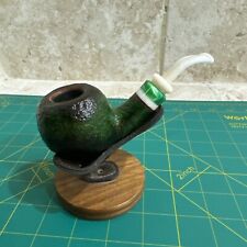 Neerup Denmark Tobacco Pipe Large Scoop Excellent Condition Green & Swirl Stem picture