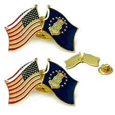 2 Pc United States Military Friendship Pin Air Force Flag Lapel Enamel Patriotic picture