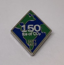 Happy Earth 150 Lbs Of CO2 Carbon Dioxide Reduce Greenhouse Gases Pin (152) picture