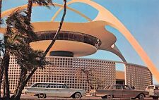 Los Angeles International Airport MCM Theme Building Jet Age Vtg Postcard C19 picture