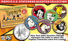 POPEYE & FRIENDS US Statehood Quarter Colorized 6-Coin Set *Officially Licensed* picture