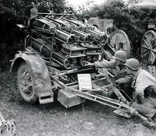 WWII B&W Photo US Soldiers with Captured German Nebelwerfer  WW2 Wehrmacht/ 1245 picture