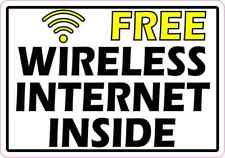 5 x 3.5 Yellow Free Wireless Internet Inside Magnet Vinyl Business Sign Magnet picture