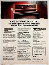 Votrax Type-N-Talk Vintage Print Advertisement Text-to-Speech Synthesizer picture