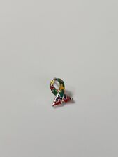 Autism Awareness Ribbon Lapel Pin MultiColor Puzzle Piece Design Very Small Size picture