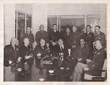 1943 President Roosevelt &Winston Churchill with high-ranking military leaders picture