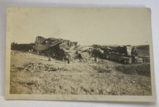 Train Wreck, Crash, Pile-up, Railroad Disaster ~ Antique 1910s RPPC Postcard picture