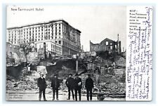 New Fairmount Hotel Ruins After San Francisco CA Earthquake UDB Postcard D6 picture