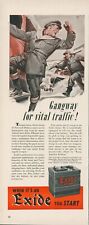 1942 Exide Car Battery Snow Removal Equipment Vital Traffic Vintage Print Ad L26 picture
