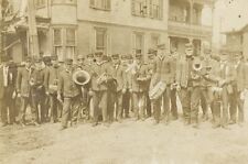Antique 1890s Herndon PA Band Instruments People Building Photo Cabinet Card picture