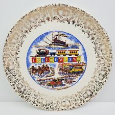 Freedomland Plate VTG Amusement Park Bronx NY Porcelain Transportation Souvenir picture