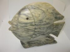 Large 7 1/2 inch Carved Marble Fish . 1062 picture