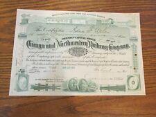1918 CHICAGO AND NORTHWESTERN RAILWAY COMPANY  stock certificate lot AJ SCARCE picture