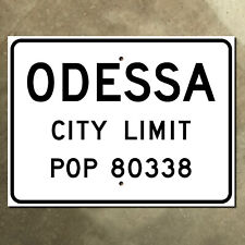 Odessa Texas city limit road sign boundary marker Permian Basin 1956 28x21 picture