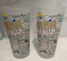 2 Vintage Napa Valley Pint Glassses. NEW collectors Item picture
