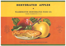 Original DEHYDRATED APPLES can label Washington Dehydrated Food Co Yakima, WA picture