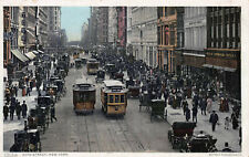 23rd Street, N.Y.C., Street Scene with Trolleys & Cars, Early Postcard, Unused  picture