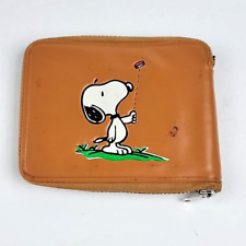 Vintage Vinyl Wallet PEANUTS Snoopy Woodstock Coin Flip Zippered Bi-Fold picture
