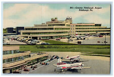 c1940's Airplanes, Greater Pittsburgh Airport Pittsburg Pennsylvania PA Postcard picture