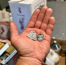2 Diff Vintage Frederick County MD Rabies Vaccination Dog Tags 1994 & 1996 Nice picture