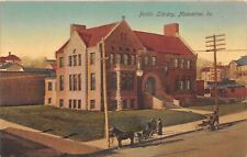 H99/ Muscatine Iowa Postcard c1910 Public Library Building  133 picture