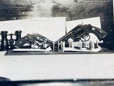 Police Evidence Photo Of 2 Revolvers Used In A Slaying Vintage 1929 picture