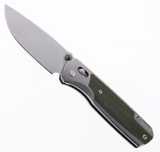 TwoSun Folding Knife Green Micarta/Titanium Handle D2 Stonewash TS375-D2-GN picture