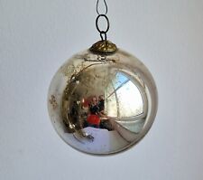 Age Christmas Tree Ornaments - Silver Biedermeierkugel (3 1/8in) (16967) picture